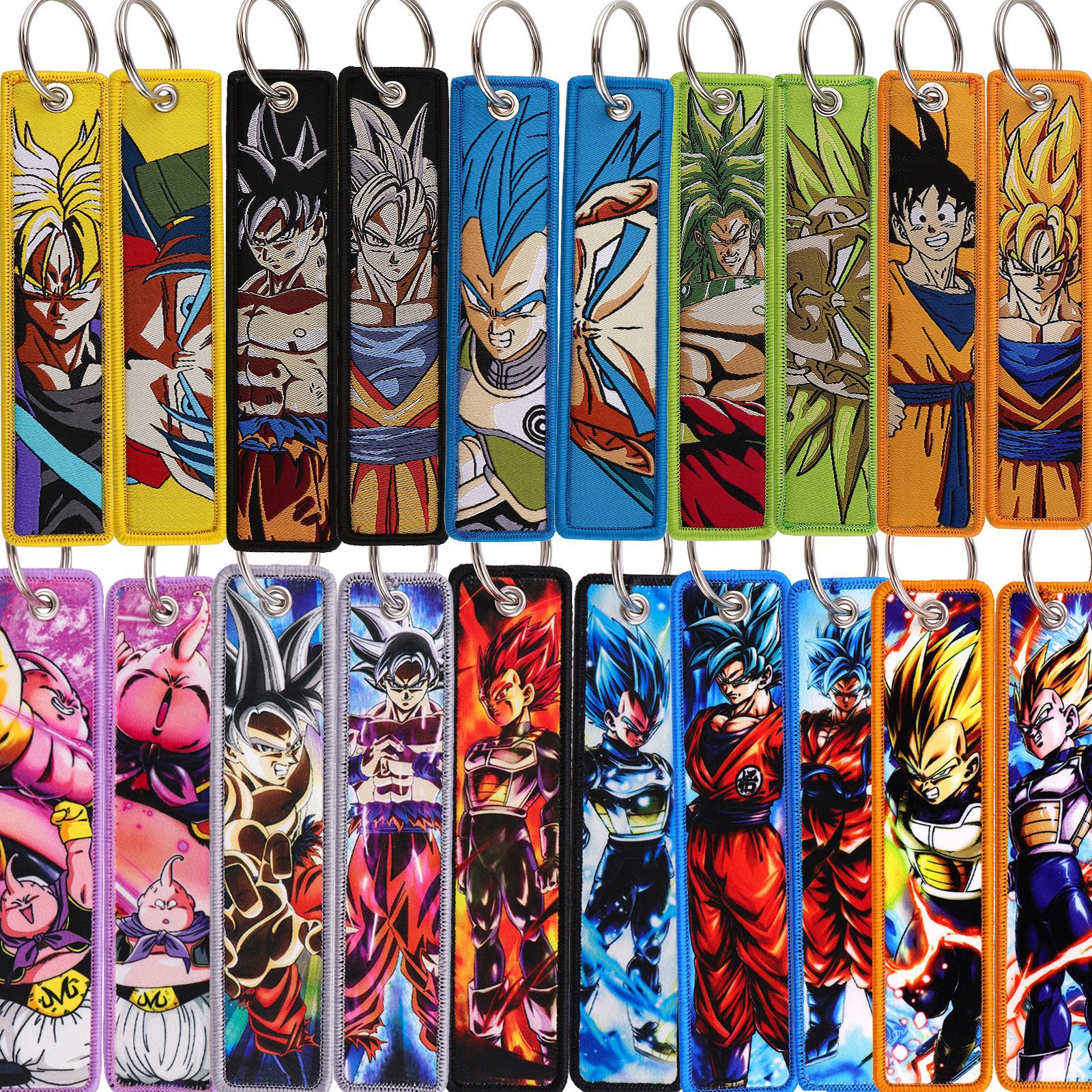 Carabiner Keychain - Dragon Ball Keychain, Woven Label Tag
