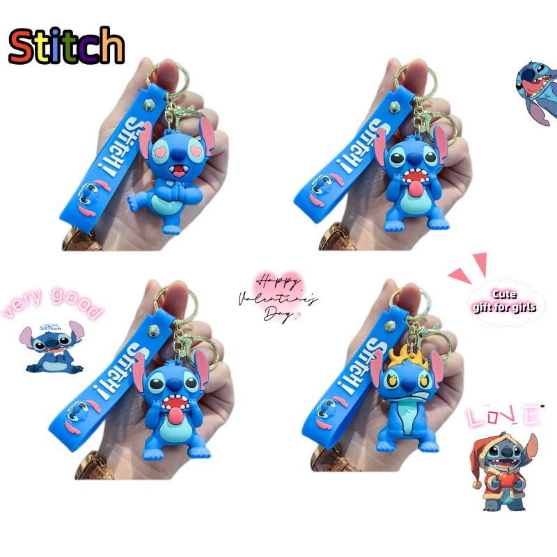 Carabiner Keychain - Disney Stitch 3D Doll Car Key