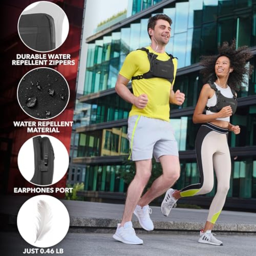Running Chest Pack Reflective  - Leather Edc. Carry Pouch 评论和价格