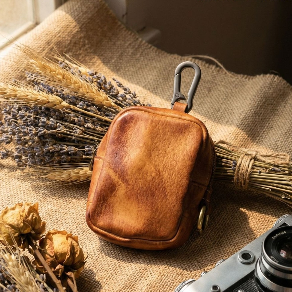 Rugged Vintage Leather Mini Cl - Leather Edc. Carry Pouch 评论和价格