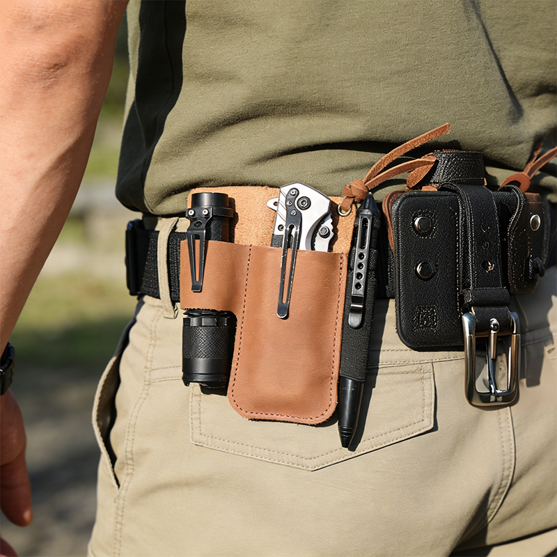 EDC Leather Flashlight Tool Ho - Edc Concealed Carry Belt 评论和价格