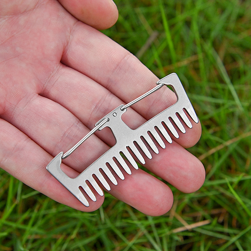 Titanium Alloy Comb EDC Multi- - Comb Pocket Titanium 评论和价格