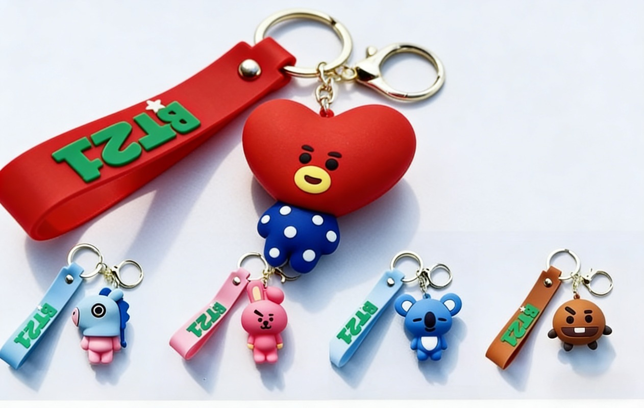 New BT21 Koya RJ Shooky Cooky  - Carabiner Keychain 评论和价格