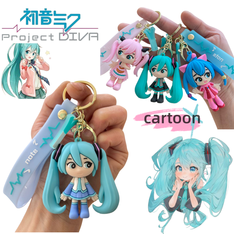 Hatsune Miku Keychain New Crea - Carabiner Keychain 评论和价格