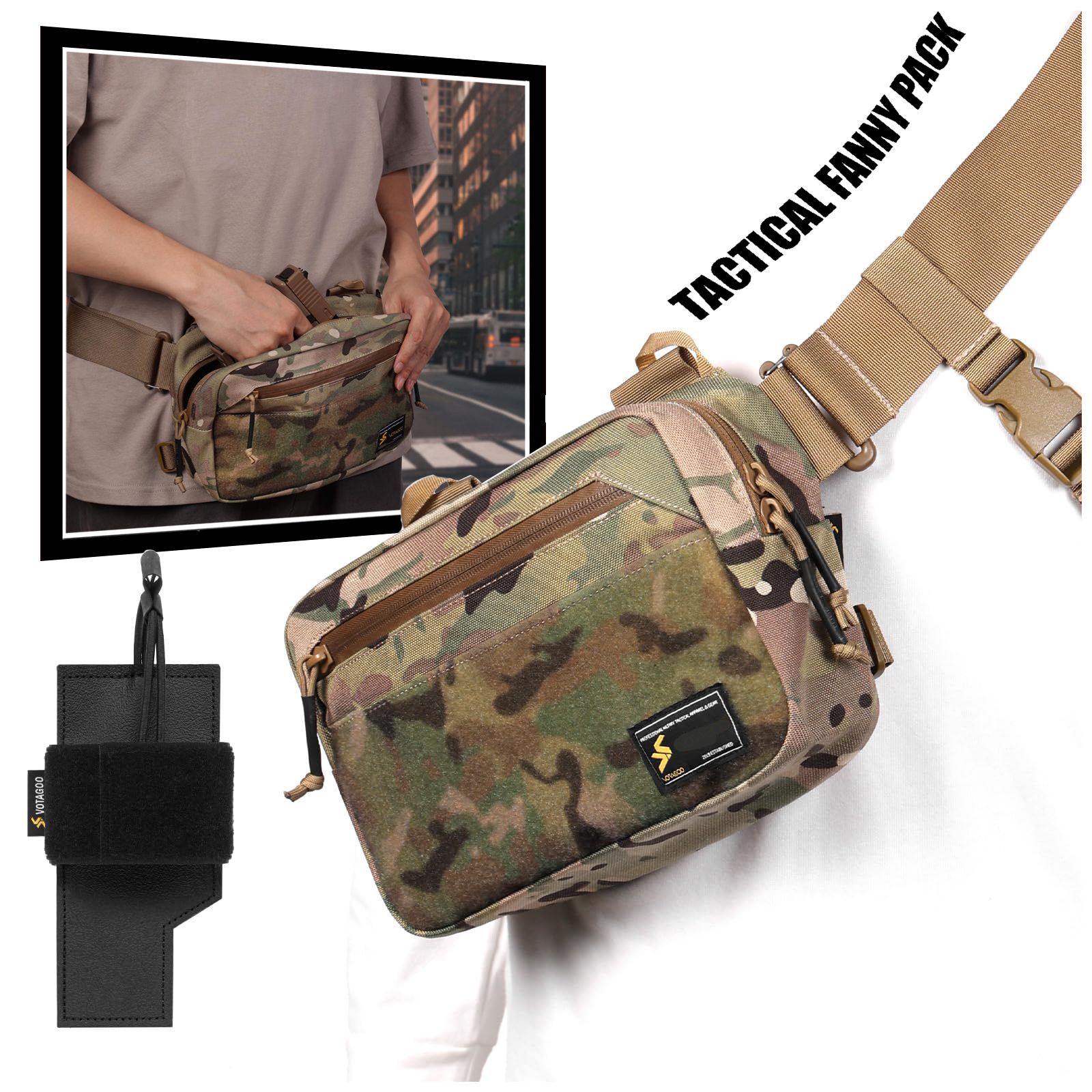 Tactical Fanny Pack, Concealed - Edc Concealed Carry Sling Bag 评论和价格