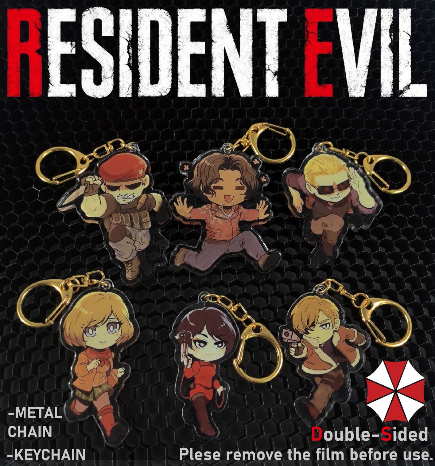 Resident Evil Keychain，Leon，Ad - Carabiner Keychain 评论和价格