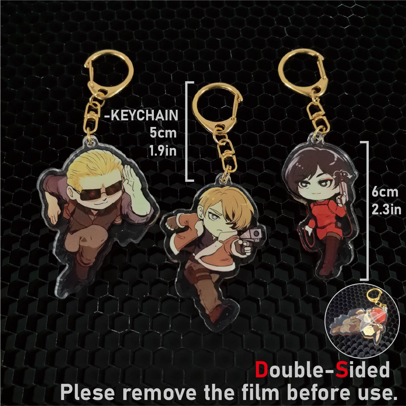 Resident Evil Keychain，Leon，Ad - Carabiner Keychain 评论和价格