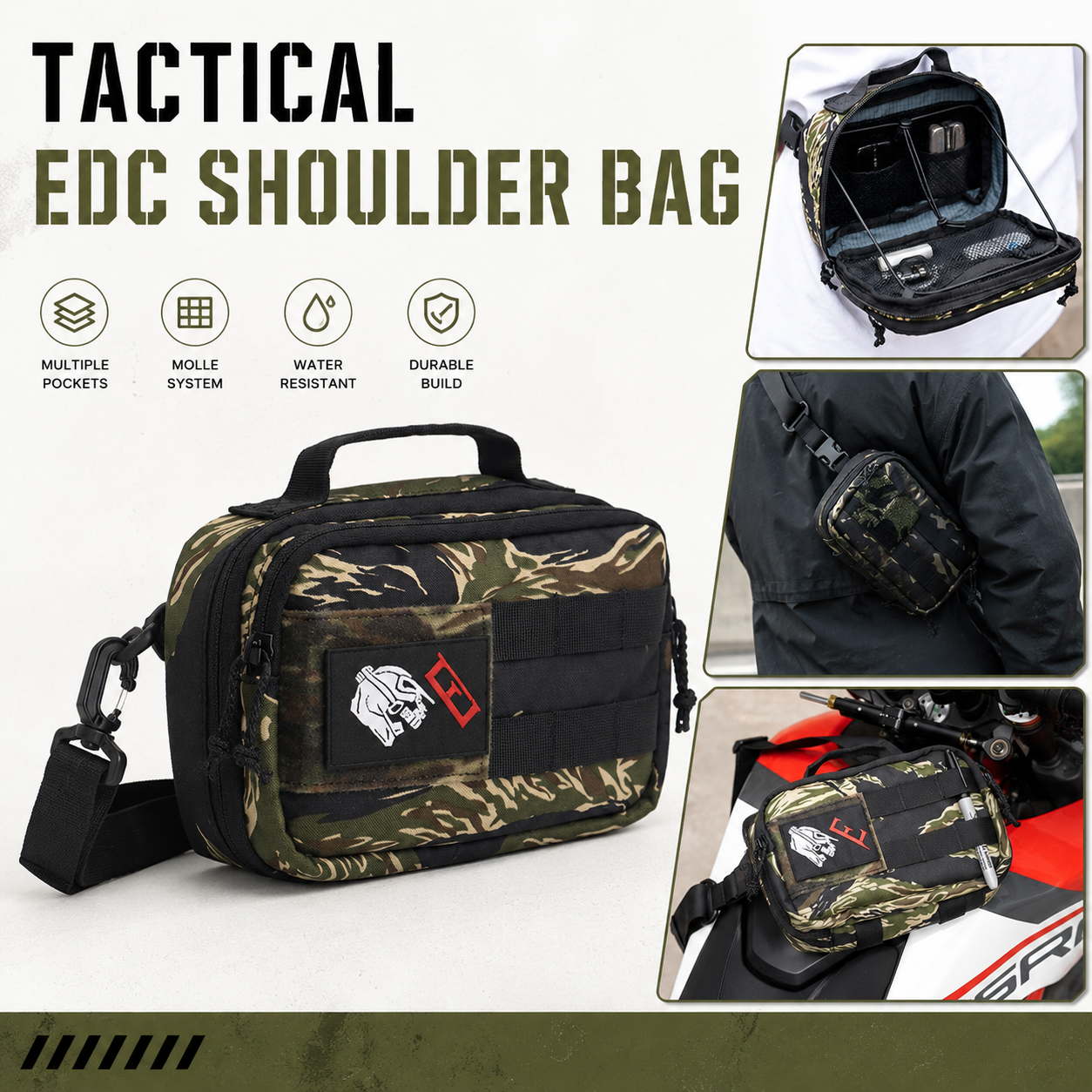 Tactical EDC Shoulder Bag Men  - Edc Carry Bag For Men 评论和价格