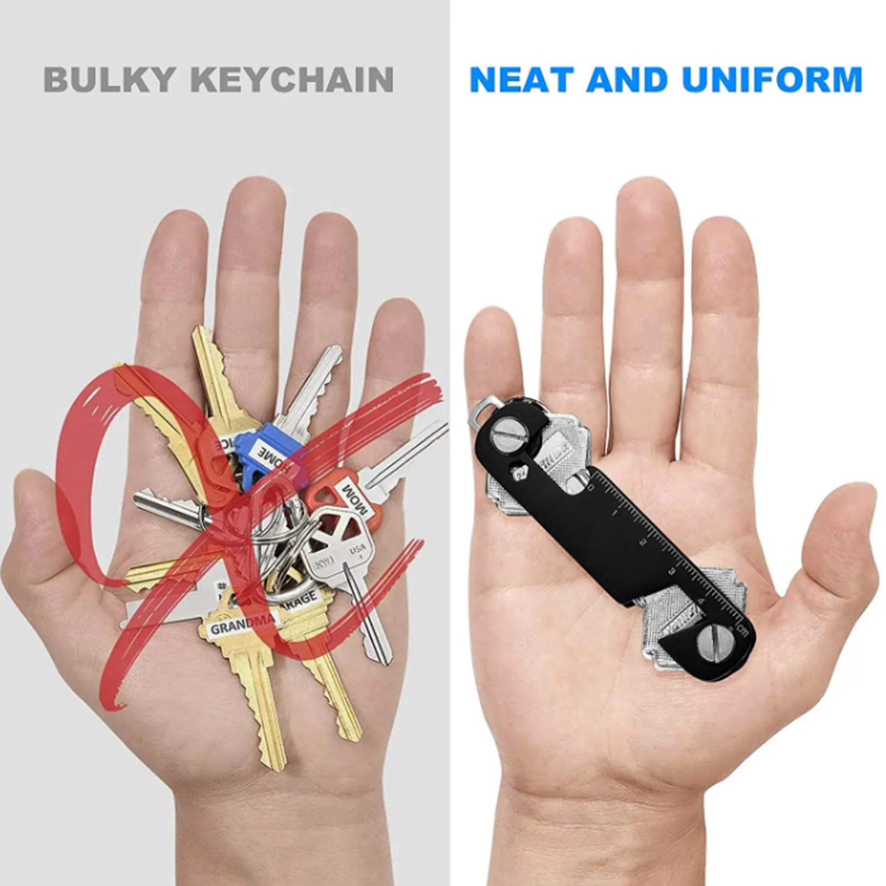 ey Holder for Keychain - Compa - Edc Carry Card 评论和价格