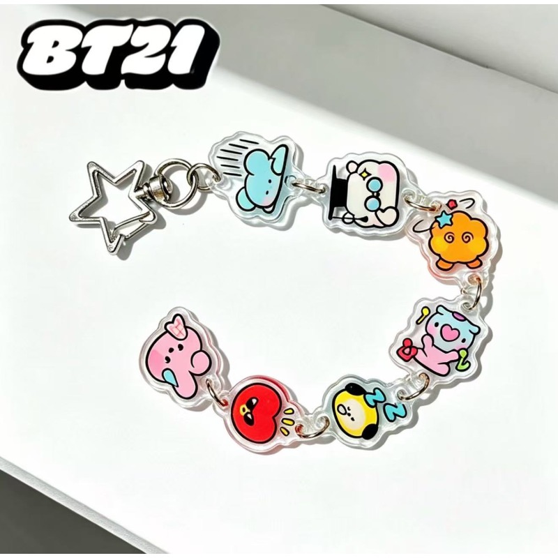 BT21 Cooky RJ Mang Chimmy Tata - Carabiner Keychain 评论和价格