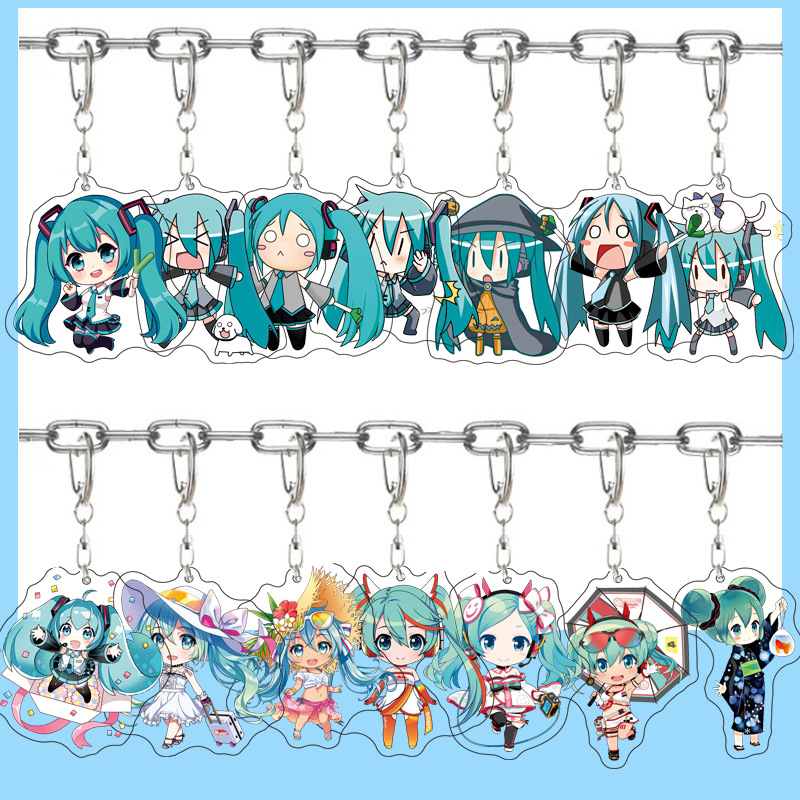 Hatsune Miku Anime Acrylic Cut - Carabiner Keychain 评论和价格