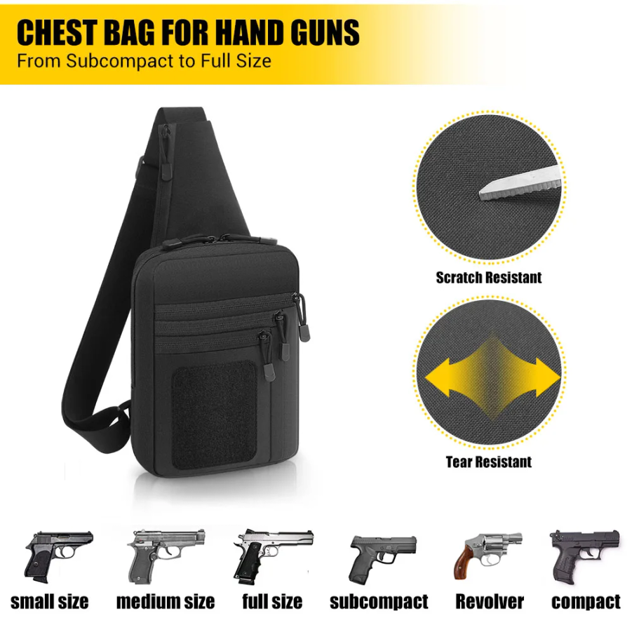 CAOX Tactical Pistol Gun Bag C - Edc Concealed Carry Sling Bag 评论和价格