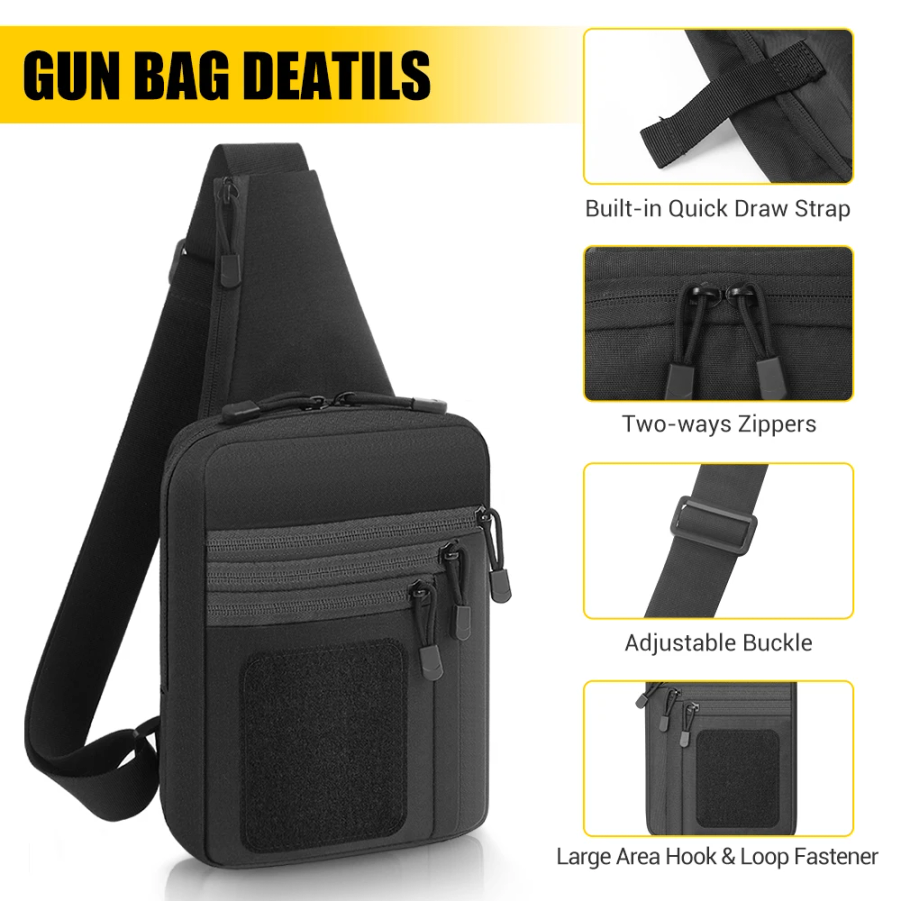 CAOX Tactical Pistol Gun Bag C - Edc Concealed Carry Sling Bag 评论和价格