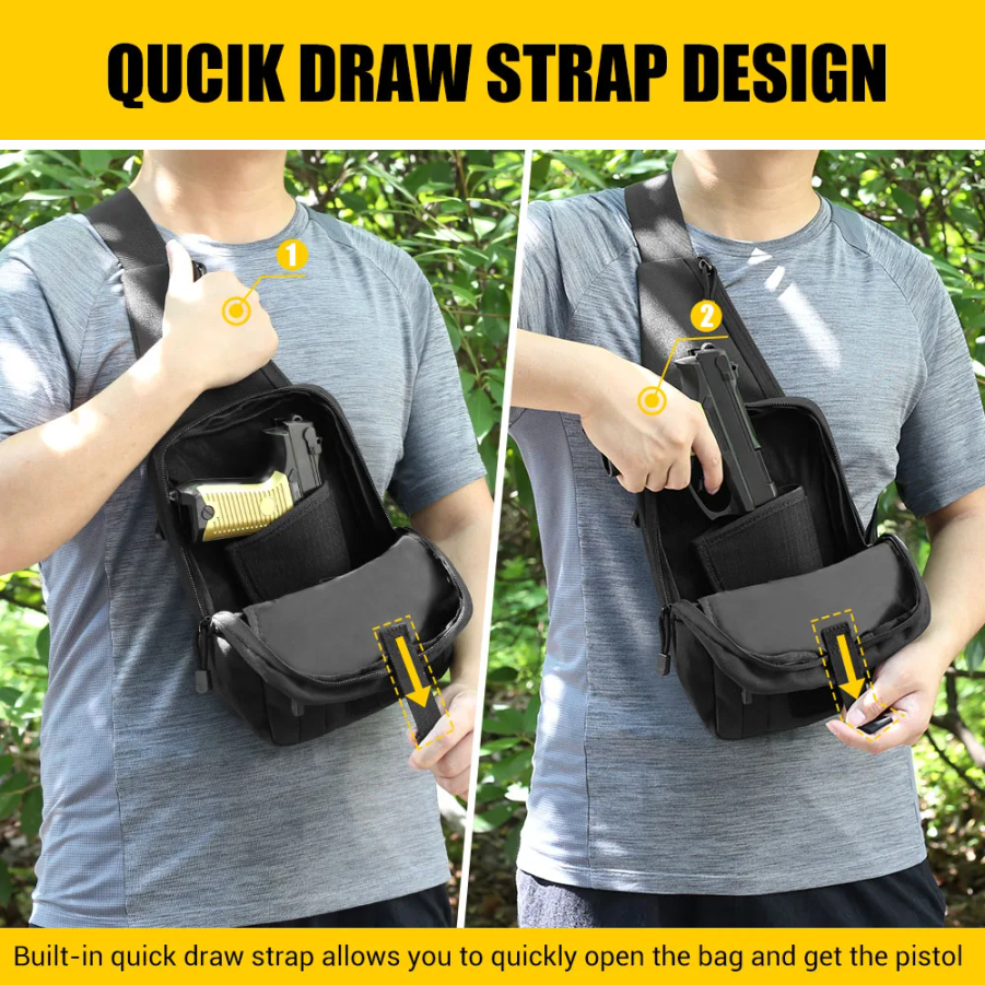 CAOX Tactical Pistol Gun Bag C - Edc Concealed Carry Sling Bag 评论和价格