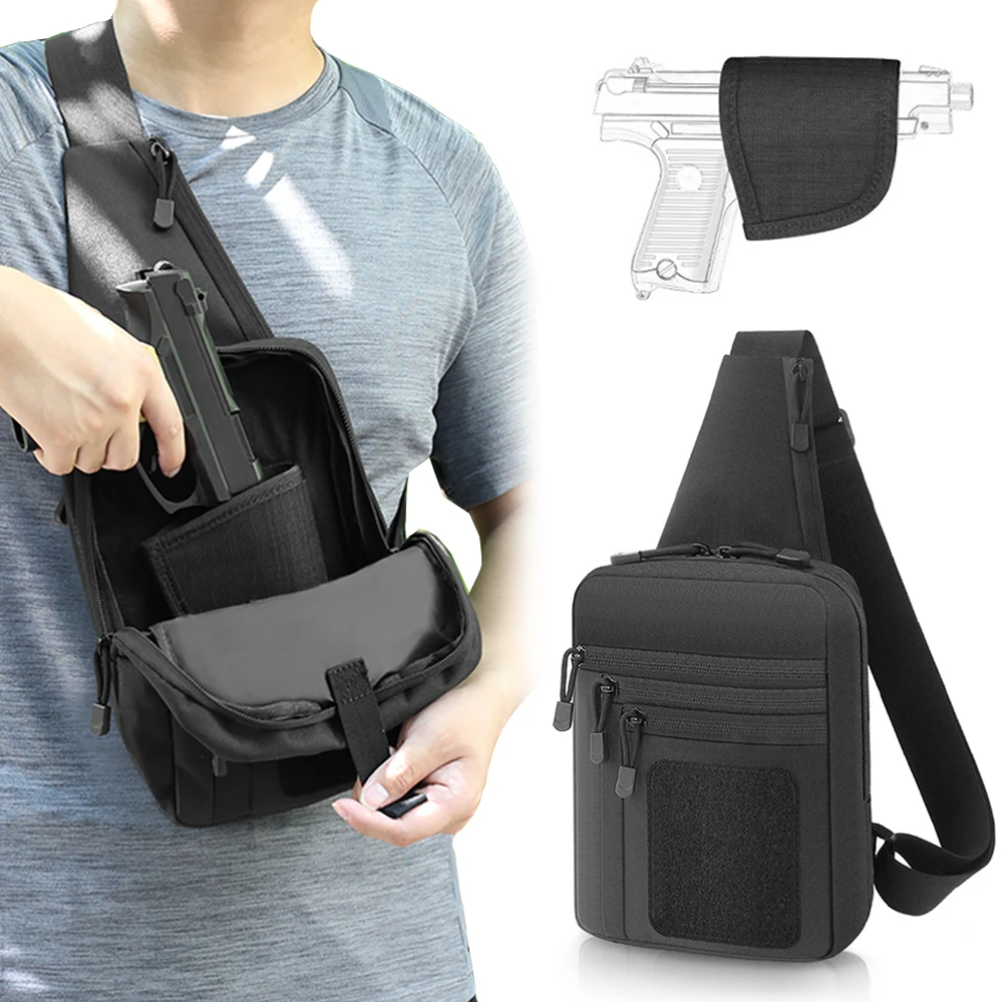 Tactical Pistol Gun Bag Concea - Edc Concealed Carry Sling Bag 评论和价格